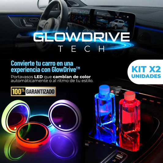 GLOWDRIVE | Portavasos LED para carro