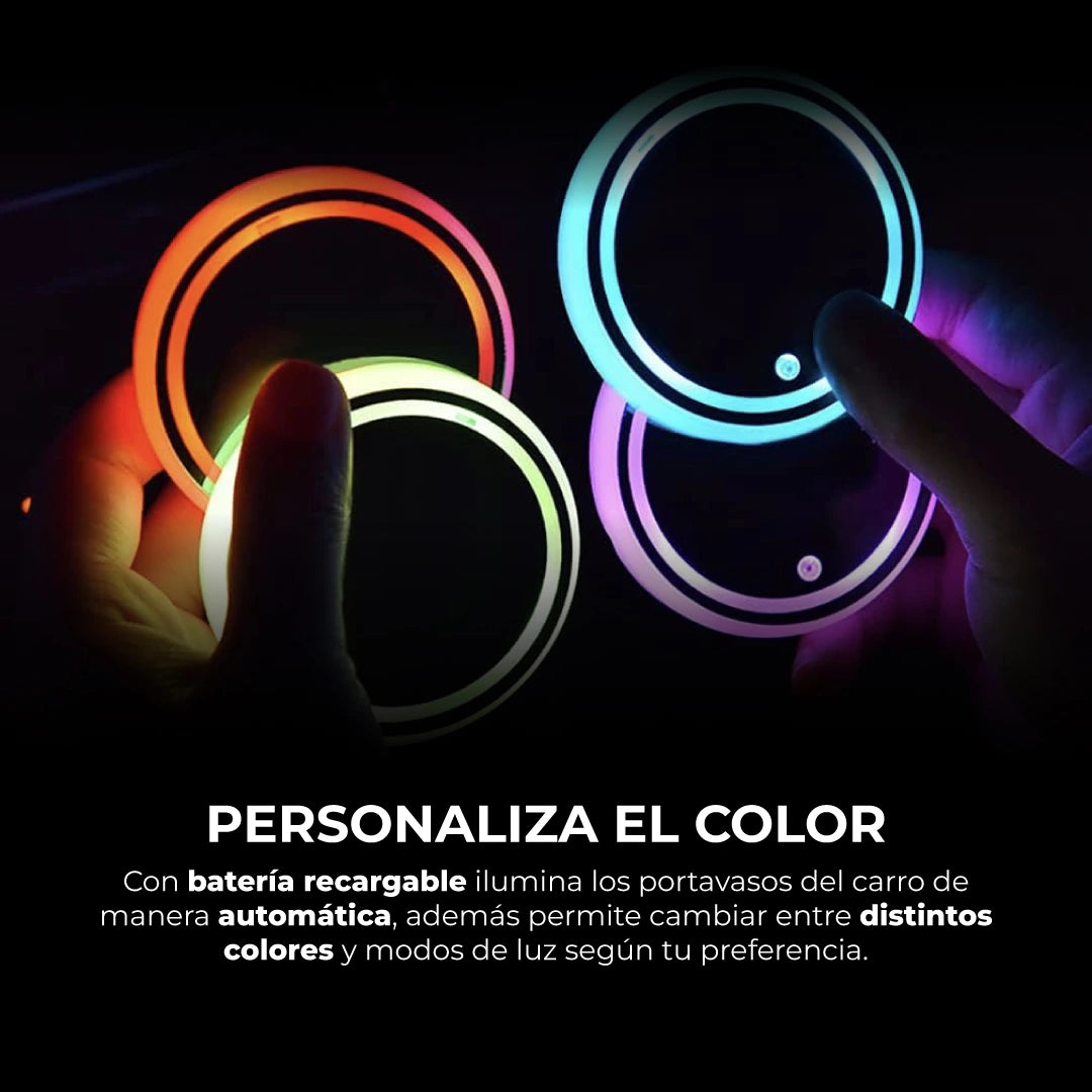 GLOWDRIVE | Portavasos LED para carro